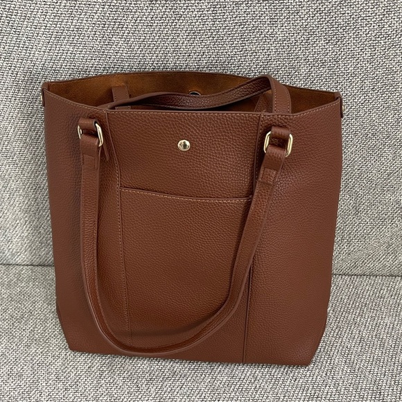 Montana West Brown Leather Tote Spacious Design - Picture 5 of 16